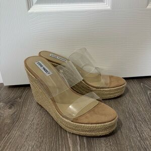 Steve Madden Clear Strap Wedges